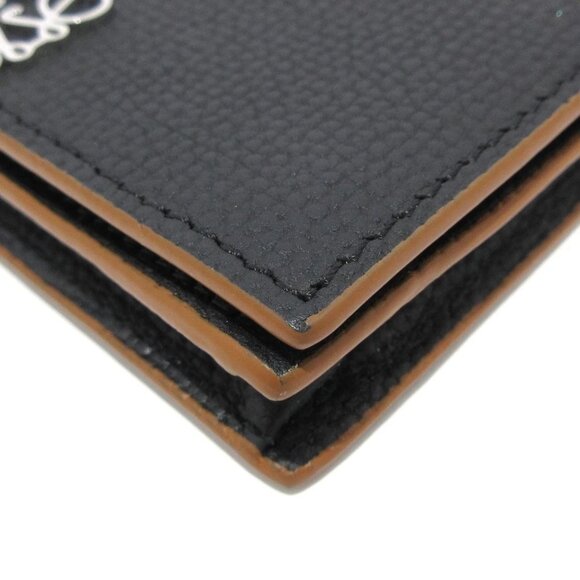 LOEWE Anagram Business Card Holder Black Brown Soft Calf -536-050525 - Picture 6 of 12